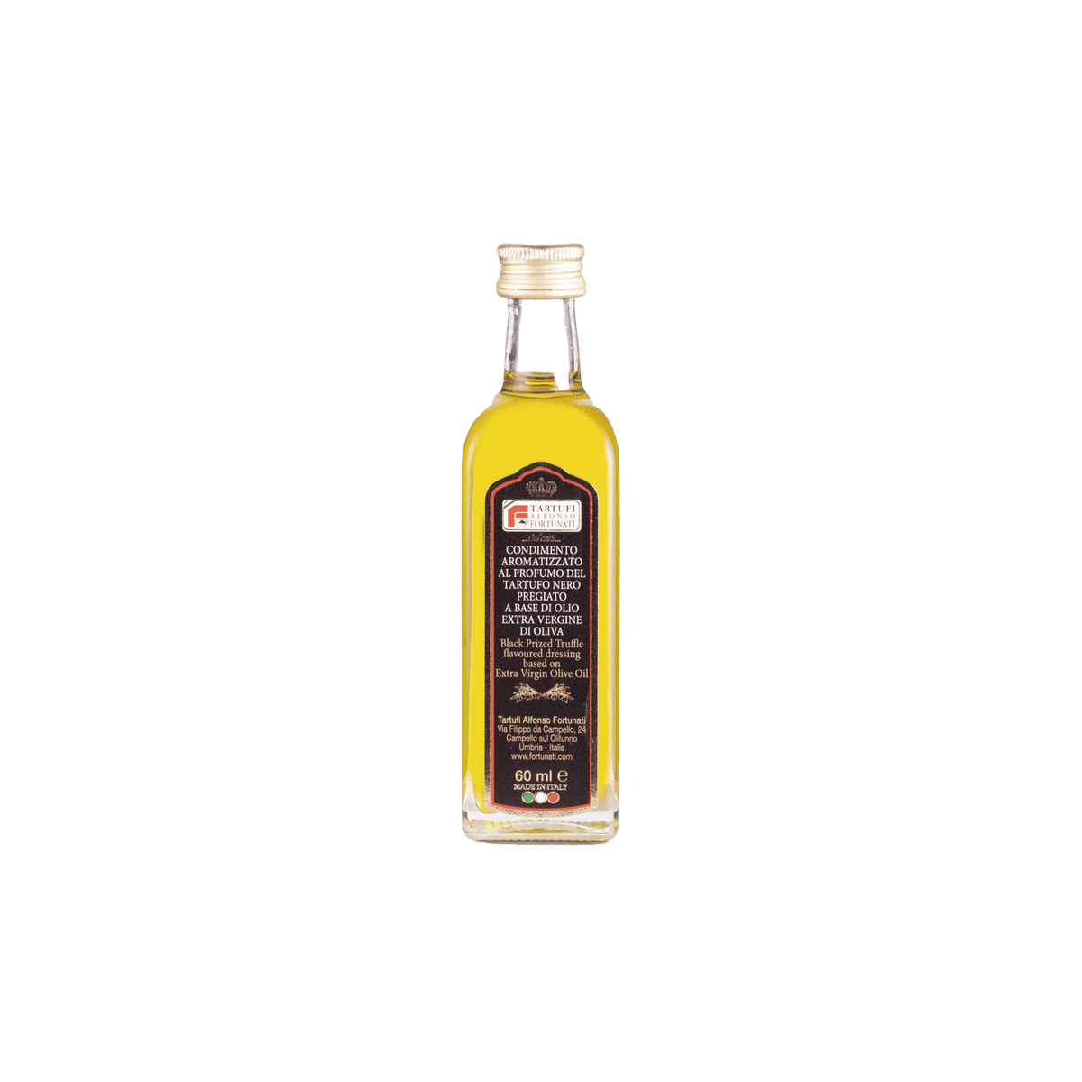 Extra vergine olijfolie met zwarte truffel smaak